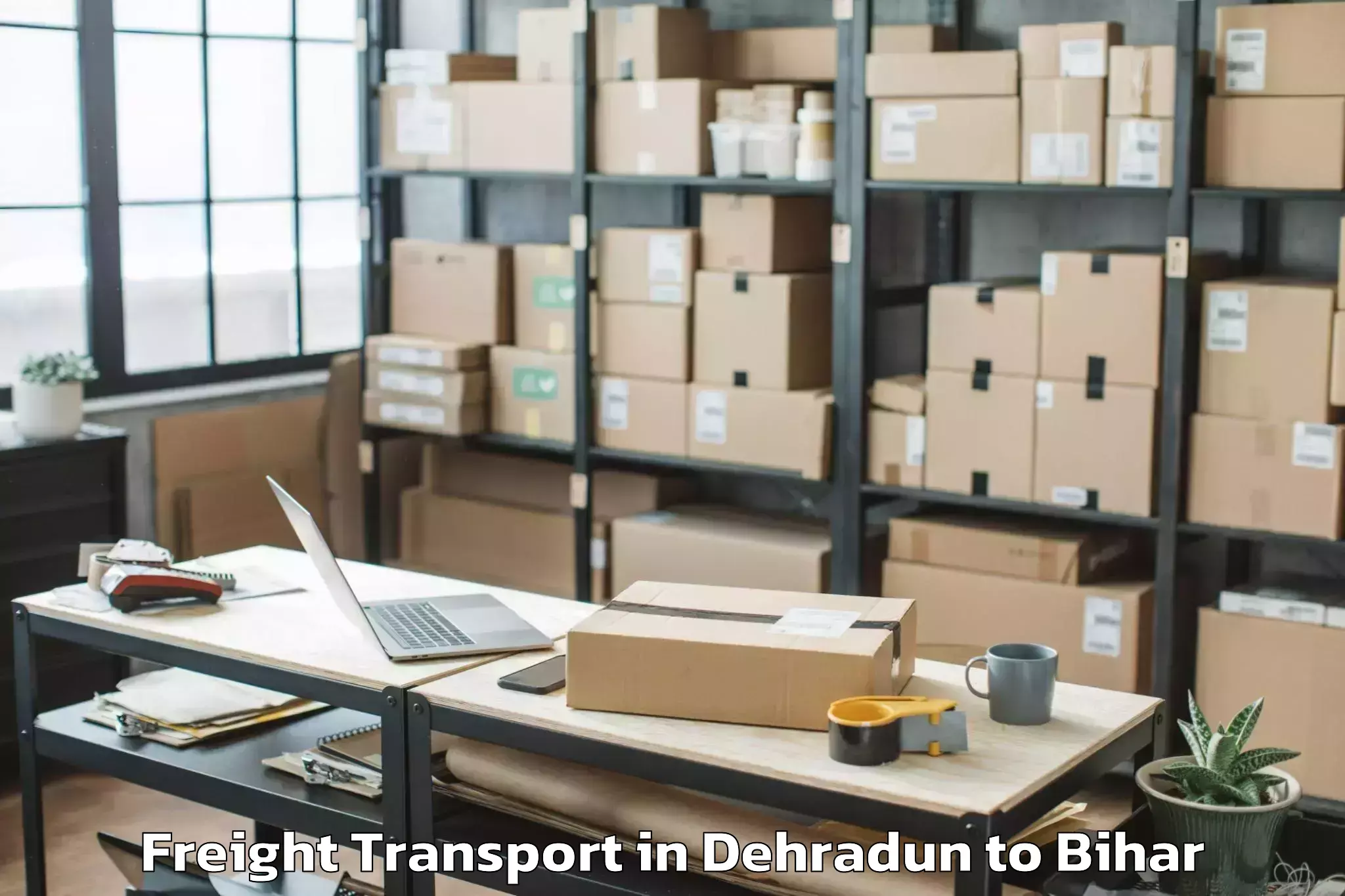 Book Dehradun to Sikta Freight Transport Online